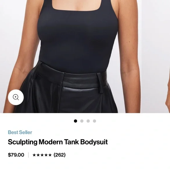 Good American Scoop Neck Bodysuit Trio — Black, White & Brown - Picture 2 of 4